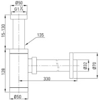 Сифон для раковины VOLLE 90-00-182 фото №2 — интернет-магазин Desire.md