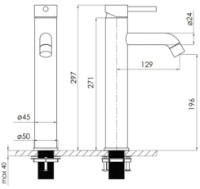 Смеситель для умывальника VOLLE Cruze (1547.010204) фото №2 — интернет-магазин Desire.md