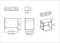 Masa de birou Trendy Gama White/Gold 90x75x60cm GTR005729 imaginea #3 — magazin online Desire.md