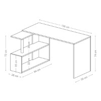 Masa de birou Trendy Gelincik White 130x74x94cm GTR005748 imaginea #3 — magazin online Desire.md