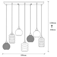 Lustră Trendy Afumat 071 83x120x35cm GTR002660 imaginea #2 — magazin online Desire.md