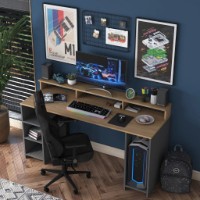 Masa de birou Trendy HA122 3000 Walnut/Anthracit 160x55x89.5cm GTR001120 imaginea #2 — magazin online Desire.md