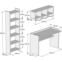 Письменный стол Trendy Hera White 118x58x80cm GTR000983 фото №2 — интернет-магазин Desire.md