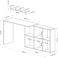 Masa de birou Trendy Jack White 74x145x45cm GTR005691 imaginea #4 — magazin online Desire.md