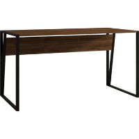 Masa de birou Trendy Kemer Walnut/Black 140x74x70cm GTR005738 imaginea #6 — magazin online Desire.md