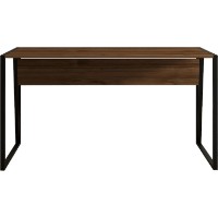 Masa de birou Trendy Kemer Walnut/Black 140x74x70cm GTR005738 imaginea #2 — magazin online Desire.md