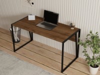Masa de birou Trendy Kemer Walnut/Black 140x74x70cm GTR005738 imaginea #3 — magazin online Desire.md