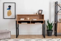 Masa de birou Trendy Kemo Walnut/Black 120x55x95.8cm GTR001106 imaginea #3 — magazin online Desire.md