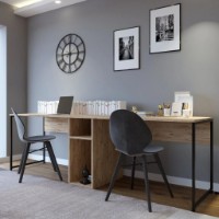 Masa de birou Trendy L196 Oak 240x74x60cm GTR005736 imaginea #3 — magazin online Desire.md