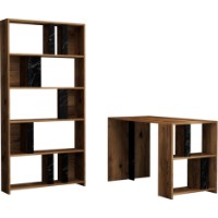 Masa de birou Trendy Lima Walnut/Black Marble 120x60x75.4cm GTR001032 imaginea #3 — magazin online Desire.md