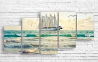 Pictură ArtDesign Sailing ship 155x73cm (MT-10065)