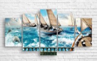 Pictură ArtDesign Sailing ships 150x80cm (MT-10064)