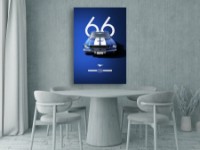 Pictură ArtDesign Shelby GT350 Fastback 45x65cm (FT-10017)