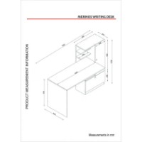 Masa de birou Trendy Merinos White 149.5x120x61.8cm GTR005752 imaginea #3 — magazin online Desire.md