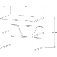 Masa de birou Trendy Monea Oak Sapphire 90x60x74cm GTR005740 imaginea #2 — magazin online Desire.md