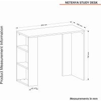Masa de birou Trendy Netenya White 90x74x40cm GTR005686 imaginea #6 — magazin online Desire.md
