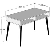 Masa de birou Trendy Novo Walnut 120x75x60cm GTR005733 imaginea #5 — magazin online Desire.md