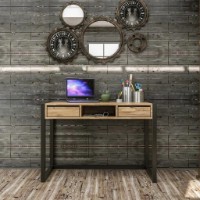 Masa de birou Trendy Ogene Pine Atlantic/Black 115x77x55cm GTR001062 imaginea #5 — magazin online Desire.md