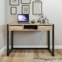 Masa de birou Trendy Ogene Pine Atlantic/Black 115x77x55cm GTR001062 imaginea #6 — magazin online Desire.md