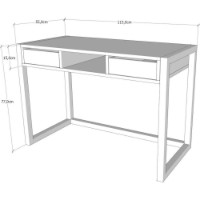 Masa de birou Trendy Ogene Pine Atlantic/Black 115x77x55cm GTR001062 imaginea #2 — magazin online Desire.md