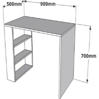 Masa de birou Trendy Pelit Pine Atlantic 90x70x50cm GTR005706 imaginea #5 — magazin online Desire.md