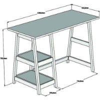 Masa de birou Trendy Perla Walnut 120x73x51cm GTR001110 imaginea #3 — magazin online Desire.md