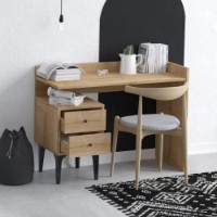 Masa de birou Trendy Puuk Dec0087 Oak 100x80x45cm GTR005696 imaginea #3 — magazin online Desire.md