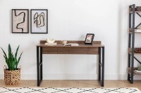 Masa de birou Trendy Rana Walnut/Black 120x60x75cm GTR001102 imaginea #2 — magazin online Desire.md