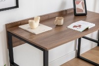 Masa de birou Trendy Rana Walnut/Black 120x60x75cm GTR001102 imaginea #3 — magazin online Desire.md