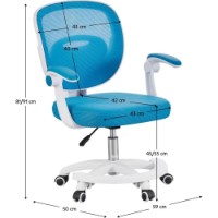 Scaun de birou Xenos Olaf Blue imaginea #3 — magazin online Desire.md