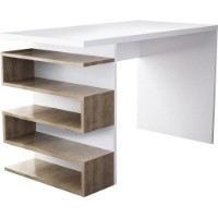 Masa de birou Trendy Snake White/Walnut 120x75x60cm GTR005724 imaginea #2 — magazin online Desire.md