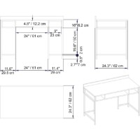 Masa de birou Trendy Tumata Gold/White 120x75x60cm GTR005753 imaginea #3 — magazin online Desire.md