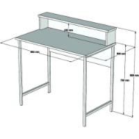 Masa de birou Trendy Uso Walnut/Black 90x50x75cm GTR001097 imaginea #2 — magazin online Desire.md