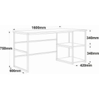 Masa de birou Trendy VG28-A Pine Atlantic 160x75x60cm GTR001086 imaginea #5 — magazin online Desire.md