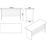 Masa de birou Trendy VO1-W White 140x73x60cm GTR001073 imaginea #2 — magazin online Desire.md