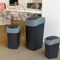 Урна Curver Flip Bin 45L Black (229411) фото №2 — интернет-магазин Desire.md