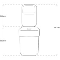 Урна Curver Ready To Collect 20L Green/Grey (251936) фото №2 — интернет-магазин Desire.md