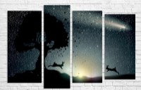 Pictură ArtDesign Starry Night and Rabbits in Love 117х80cm (F-10021)