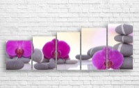 Картина ArtDesign Stones and orchid 154x55cm (Q-10040)