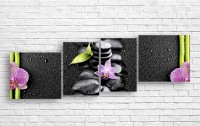Картина ArtDesign Stones and orchid 155x55cm (Q-10037)