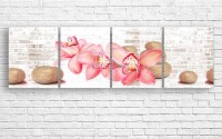 Картина ArtDesign Stones and orchid 200x60cm (C-10374)