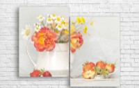 Pictură ArtDesign Strawberries and flowers 101х80cm (С-10285)