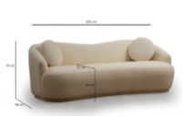 Canapea Trendy Ancona Cream 225x98x76cm GTR003205 imaginea #8 — magazin online Desire.md