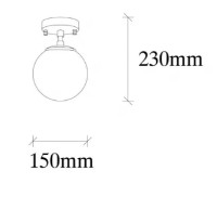 Потолочный светильник Trendy Atmaca 10215 15x23x15cm GTR002438 фото №2 — интернет-магазин Desire.md