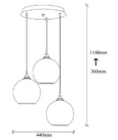 Люстра Trendy Aur 021 44x116x44cm GTR002628 фото №2 — интернет-магазин Desire.md