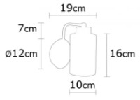 Candelabru de perete Trendy Balcova N-340 Silver/White 12x20x12cm GTR002521 imaginea #2 — magazin online Desire.md