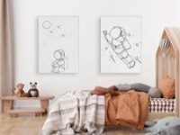 Pictură ArtDesign Travel to space 45x63cm 2pcs (PD-10007)