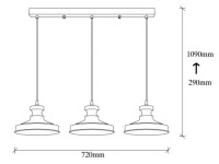 Люстра Trendy Berceste 182BLACK-S1 72x109x22cm GTR002700 фото №2 — интернет-магазин Desire.md