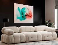 Canapea Trendy Bubble L1-O1-1R Bouclette Cream 95x75x288cm GTR003227