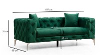 Canapea Trendy Como Green 197x90x70cm GTR003139 imaginea #6 — magazin online Desire.md